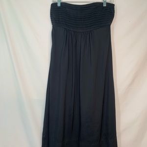 Banana Republic Lined Silk Strapless Navy Dress 2